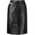 Fendi Fendi Leather Midi Skirt Black