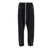 Rick Owens Black Track Pants With Oversized Drawstring In Wool Man Black