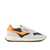 AUTRY Autry White And Orange Suede And Nylon Reelwind Low Sneakers ORANGE, WHITE