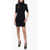 DSQUARED2 Turtleneck Dress With Padded Shoulders Black