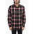 DSQUARED2 Flannel Shirt With Lettering Print Red