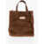 Marni Shearling Detailing Museo Mini Tote Bag Brown