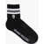 Alexander McQueen Cotton Blend Socks With Contrasting Details Black