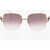 Alexander McQueen Gradient Lens Sunglasses With Rhinestone Gold