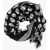 Alexander McQueen Skulls Printed Biker Foulard With Fringes White