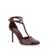 Salvatore Ferragamo 'Lysandra' Bordeaux Pumps With Logo Lettering On The Sole In Leather Woman Red