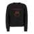 Pinko 'Burgos' Black Crewneck Sweater With Logo On The Front In Wool Woman Black