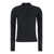 Pinko 'Liquoroso' Black Long-Sleeve Polo Shirt In Wool Woman Black