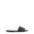 COURRÈGES Courrèges Logo Leather Flat Sandals Black