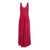 forte_forte Long Red Dress With U Neck In Velvet Woman RED