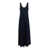 forte_forte Long Blue Dress With U Neck In Velvet Woman BLUE