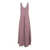 forte_forte Long Pink Dress With U Neck In Fabric Woman PURPLE