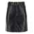 TWINSET Black Mini-Skirt With Oval T Belt In Eco Leather Woman Black