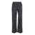 TWINSET Black Pants With Elastic Waistband And Logo In Eco Leather Woman Black