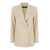 FEDERICA TOSI Beige Double-Breasted Jacket With Peak Revers In Wool Blend Woman Beige