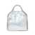 Stella McCartney Stella Mccartney Tiny Crackled Metallic-Effect Tote Bag SILVER