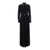 Alberta Ferretti Long .Chemisier With Beads Embellished Collar In Semi Sheer Fabric Woman Black