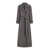 Alberta Ferretti Grey Double-Breasted Long Coat With Notched Wide Revers In Wool Blend Woman GREY