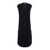 Alberta Ferretti Black Knitted Sleeveless Midi Dress In Wool Woman Black