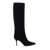 Alberta Ferretti Black Boots With Logo Detail In Suede Woman Black