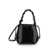 Ganni 'Bou' Black Handbag With Braided Handle In Leather Woman Black