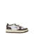 AUTRY 'Medalist Low' White And Brown Low Top Sneakers With Logo Patch In Leather Woman BROWN