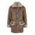 URBANCODE Brown Single-Breasted Shearling Jacket With Classic Wide Collar In Ecofur Woman BROWN