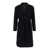 HEVO Black Single-Breasted Coat With Notched Revers In Wool Blend Man Black