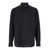 Emporio Armani Black Shirt With Pointed Collar In Wool Blend Man Black