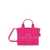 Marc Jacobs 'The Mini Tote Bag' Fuchsia Shoulder Bag With Logo In Grainy Leather Woman Purple