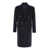 Lardini Black Double-Breasted Coat In Wool Man BLUE