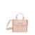 Marc Jacobs Fuchsia 'The Small Tote' Handbag With Jacquard Logo In Cotton Blend Canvas Woman PINK