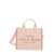 Marc Jacobs 'The Medium Tote' Pink Tote Bag With Contrasting Logo Embroidery In Cotton Blend Woman PINK