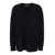 Fabiana Filippi Black Oversized Pullover With V Neck In Cashmere Woman Black