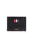 Thom Browne Thom Browne Man'S Black Leather Card Holder With  Logo Black