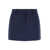 Michael Kors Blue Flared Miniskirt With Belt Loops In Tech Fabric Woman BLUE