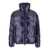 DSQUARED2 Blue Down Jacket With Logo Patch On The Front In Tech Fabric Man BLUE