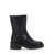 POLLINI Black Boots With Decorative Buckle In Leather Woman Black