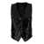 PT TORINO Black Sleeveless Vest With Sequin Embellishments On The Front In Tech Fabric Woman Black