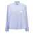 Elisabetta Franchi Logo embroidery chevron shirt Light Blue