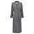 Elisabetta Franchi Double-breasted knit coat Gray