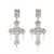 Alessandra Rich 'Crystal Cross' earrings Silver