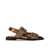 Ganni GANNI BRONZE SLINGBACK BALLET FLAT SHOE WITH BUCKLES Bronze