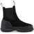 Moon Boot Luna Chelsea Suede Leather Ankle BLACK