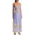 ZIMMERMANN Long Linen Dress In Ottie Style BLUE FLORAL