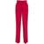 Elisabetta Franchi Pleated trousers in stretch crêpe Red