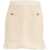 Twin-set Simona Barbieri Mini skirt in open knit with glitter White