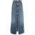 Icon Denim Maxi denim skirt with slit 'Lara' Blue