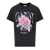 Ganni GANNI JERSEY ROSE BLACK T-SHIRT Black