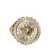 Versace Versace Metal Rhinestone Ring GOLD